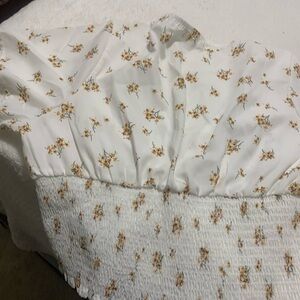 Elegant Floral White Shirt